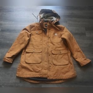 Carhartt Loose Fit Washed Duck Insulated Coat Sz L